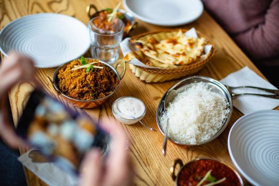 Food sitting on a table