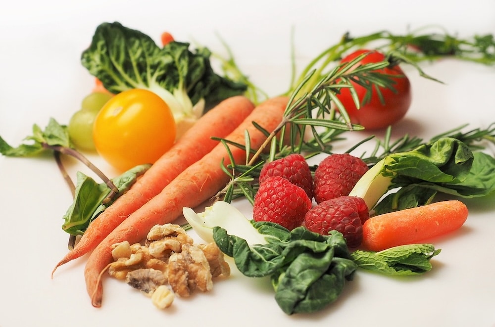 vegetables laying on a table